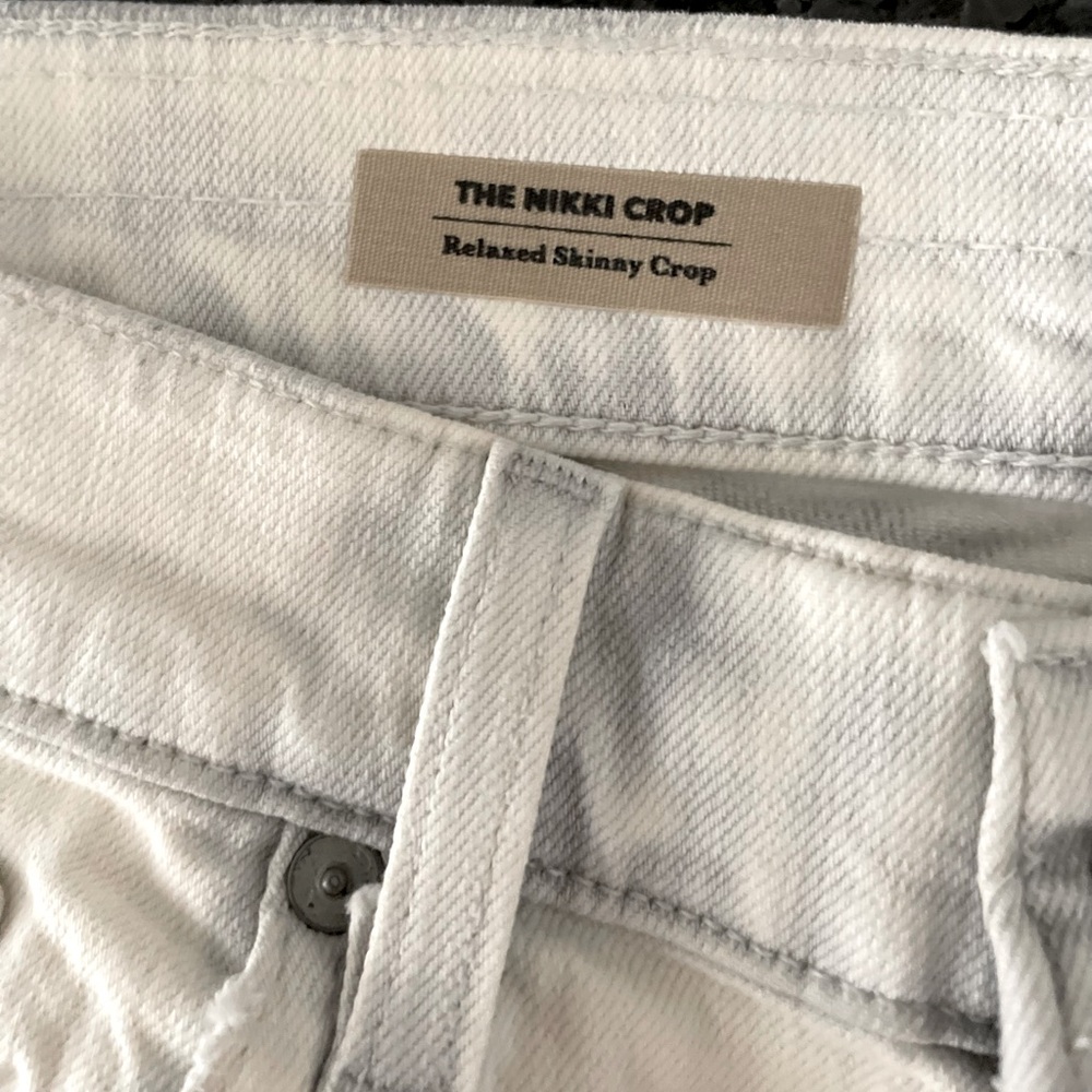AG Adriano Goldschmied Nikki Cream & Gray Distressed Skinny Jeans - Picture 8 of 13